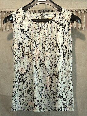 Calvin Klein Pleated Neckline Blouse